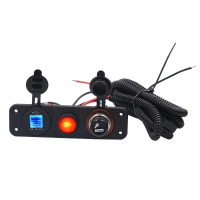5V 3.1A Led Dual Usb Adapter Charger 12 24v Cigarette Lighter Sockets Switch Power Supply