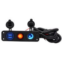 5V 4.2A Led Dual Usb Charger 12 24v Socket Power Supply Waterproof Switch Panel Marine Car Boat