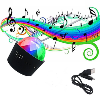 5W Mini Rgb Sound Actived Led Usb Crystal Magic Ball Stage Light For Car Party Disco Club Dj Ktv