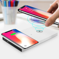 5W Qi Wireless Charging Pad Dual Use Desktop Charger For Iphone X 8 Plus