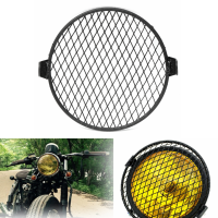 6.4Inch 16cm Universal Retro Motorcycle Motorbike Headlight Mask Cover Grill Round