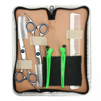 6.8 Inch Salon Hair Cutting Scissors Comb Clips Barber Kit