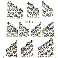 6 Designs Nail Art Slide Lace Nail Decals Stickers