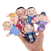 6 Pcs/lot Stuffed Plush Toy Family Finger Puppets Set Boys Girls Educational Hand Toy Story