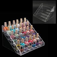6 Tiers Acrylic Nail Art Polish Display Stand Rack Makeup Organizer