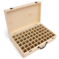 60 Grids Wooden Bottles Box Container Organizer Storage For Essential Oil Aromatherapy