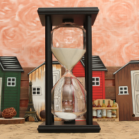 60 Minutes Wooden Frame Sand Glass Hourglass Sand Timer Home Decor Gift