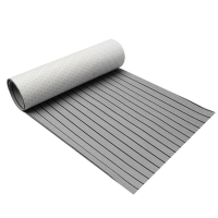 600X2400x5mm Marine Flooring Faux Teak Grey With Black Lines Eva Foam Boat Decking Sheet