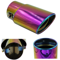60Mm Inlet Diameter Stainless Steel Car Vehicle Universal Exhaust Tailpipe Muffler Tip
