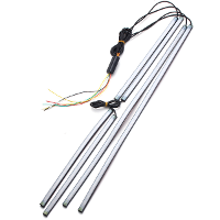 6In1 24inch 60cm 36 Led Rgb Car Hood Grilles Bumper Knight Rider Scanner Strip Light