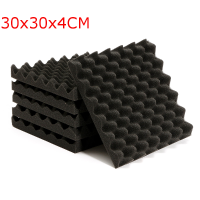 6Pcs 30x30x4cm Soundproofing Triangle Sound Absorbing Noise Foam Tiles