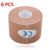 6Pcs Apricot Sports Kinesiology Tape Muscles Care Therapeutic Bandage