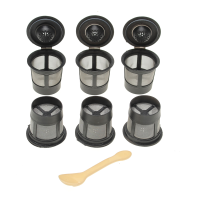 6Pcs Black Solo Coffee Pod Filters Reusable Single Coffee Filter Cup Funnel For Coffee Machine
