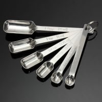6Pcs Diy Spice Measuring Spoons Nesting Stainless Steel