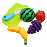 6Pcs Fun Cut Fruit Kitchen Kids Cutting Pieces Role Play House Toy