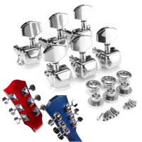 6Pcs Guitar String Tuning Pegs Semi Closed Tuner Heads For Acoustic Guitar