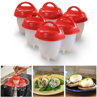 6PCS Honana Egglettes Maker Egg Cooker Hard Boiled Eggs without the Shell Eggies Egglets Egg Tools