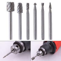 6Pcs Hss Grinding Head Set Routing Router Grinding Bits Burr For Rotary Tool