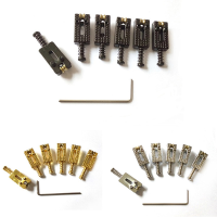 6Pcs Roller Bridge Tremolo Saddles 1pc W/ Wrench For Tele Electric Guitar