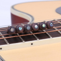 6Pcs Rosewood Guitar String Bridge Pins With Pearl Shell Dot For Acoustic Guitar