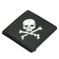 6X6cm Black Slull 3d Tactical Army Morale Pvc Rubber Patch