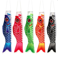70Cm Koi Nobori Carp Wind Sock Koinobori Fish Kite Flag Hanging Decor