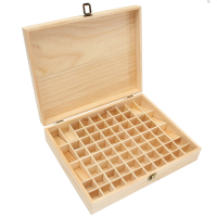 72 Grids Wooden Bottles Box Container Organizer Storage For Essential Oil Aromatherapy