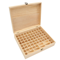 74 Grids Wooden Bottles Box Container Organizer Storage For Essential Oil Aromatherapy