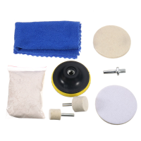 7Pcs 70g Cerium Oxide Polishing Powder And 3 Inch Felt Polishing Wheel Pad Kit