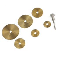 7Pcs Hss Circular Saw Blades Set Titanium Coated Saw Blades For Dremel Rotary Tools