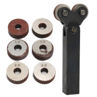7Pcs Knurling Knurler Tool Diagonal Wheel Linear Knurl Set 0.5 2Mm Pitch