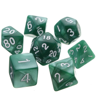 7Pcs Multi Sided Polyhedral Digital Acrylic Dice Set