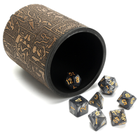 7Pcs Multisided Dice Polyhedral Dice Set D4 D20 Dice with Dice Cup Games