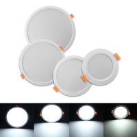 7W 16w 24w 32w Round Led Recessed Ceiling Panel Down Light Pure White With Driver 85 265v