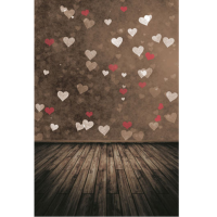 7X5ft Valentine's Day Love Heart Theme Photography Vinyl Backdrop Studio Background 2.1M X 1.5M