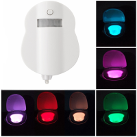 8 Color Motion Activated Led Toilet Sensor Night Light Bowl Bathroom Lamp