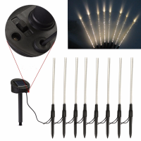 8 In 1 Acrylic Led Solar Power Light Outdoor Pathway Garden Lawn Lighting Lamp