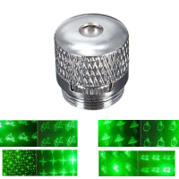 8 Style Pattern Laser Pointer Head Converter Light Cap Silver