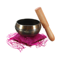 80Mm Tibetan Singing Yoga Bowl Meditation Spiritual Healing Mat Stick Kit