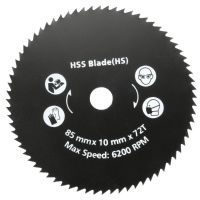 85Mm 72 Teeth Hss Circular Saw Blade Rotary Cutting Discs Wheel For Rotary Tools