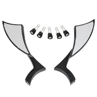 8Mm/10mm Trianglel Leaf Motorcycle Rearview Mirrors Aluminum