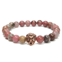 8Mm Lion Head Beads Stretch Bracelet Lucky Jewelry