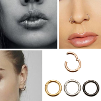 8Mm Stainless Steel Hoop Ring Ear Lip Nose Septum Segment Body Jewelry