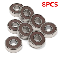 8Pcs 608 2rs Bearings 8x21x7mm Ceramic Bearings For Skateboard Deep Groove Ball Bearings