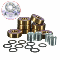 8Pcs Abec 11 Scooter Groove Ball Bearings Shaft Sleeve Skateboard Purple Bearings