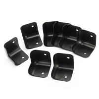 8Pcs Black Hard Steel Guitar Amp Amplifier Speaker Cabinet Corners Protector