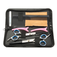 8Pcs Pro Salon Barber Hairdressing Set 6'' Hair Cutting Thinning Scissors Shears Clips Grooming Kit