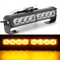 9.5Inch 8w 12v Amber Led Burst Emergency Flash Warning Light Car Wind Shield Suction Lamp