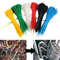 900Pcs 6 Colors 100mm X 2mm Locking Nylon Cable Wire Zip Ties Self Locking