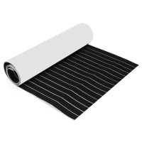 900X2400x6mm Black And White Self Adhesive Eva Foam Teak Sheet Boat Decking Faux Marine Floor Board